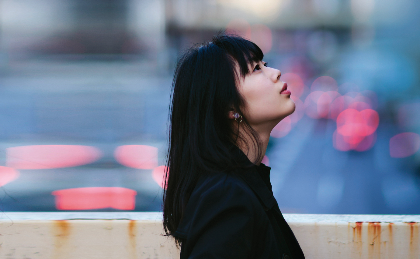 Woman looking up